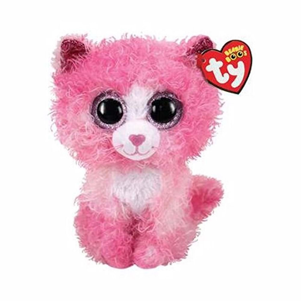 TY-Reagan Pembe Kıvırcık Saçlı Kedi 15 Cm 36308