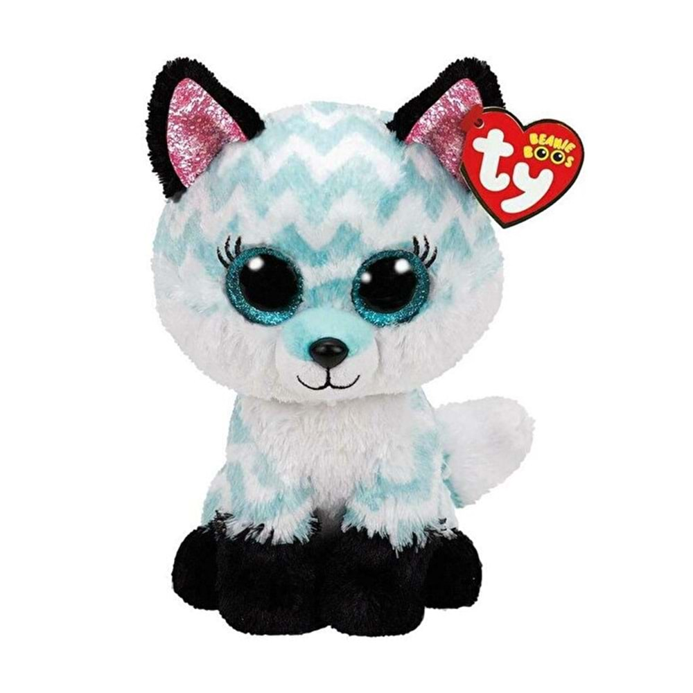 TY-Beanie Boo Atlas Aqua Chevron Tilki 15 cm 36368