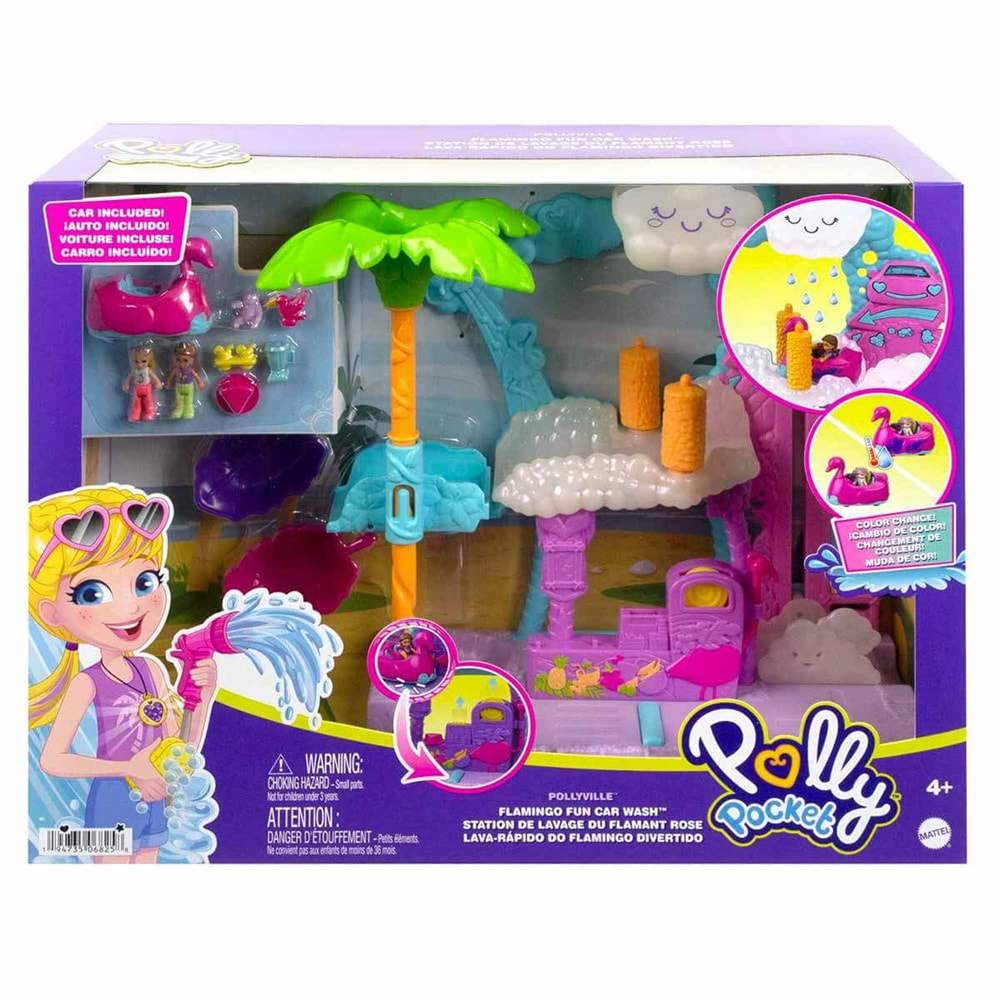 Polly Pocket Flamingo Araba Su Eğlencesi Seti HHJ05