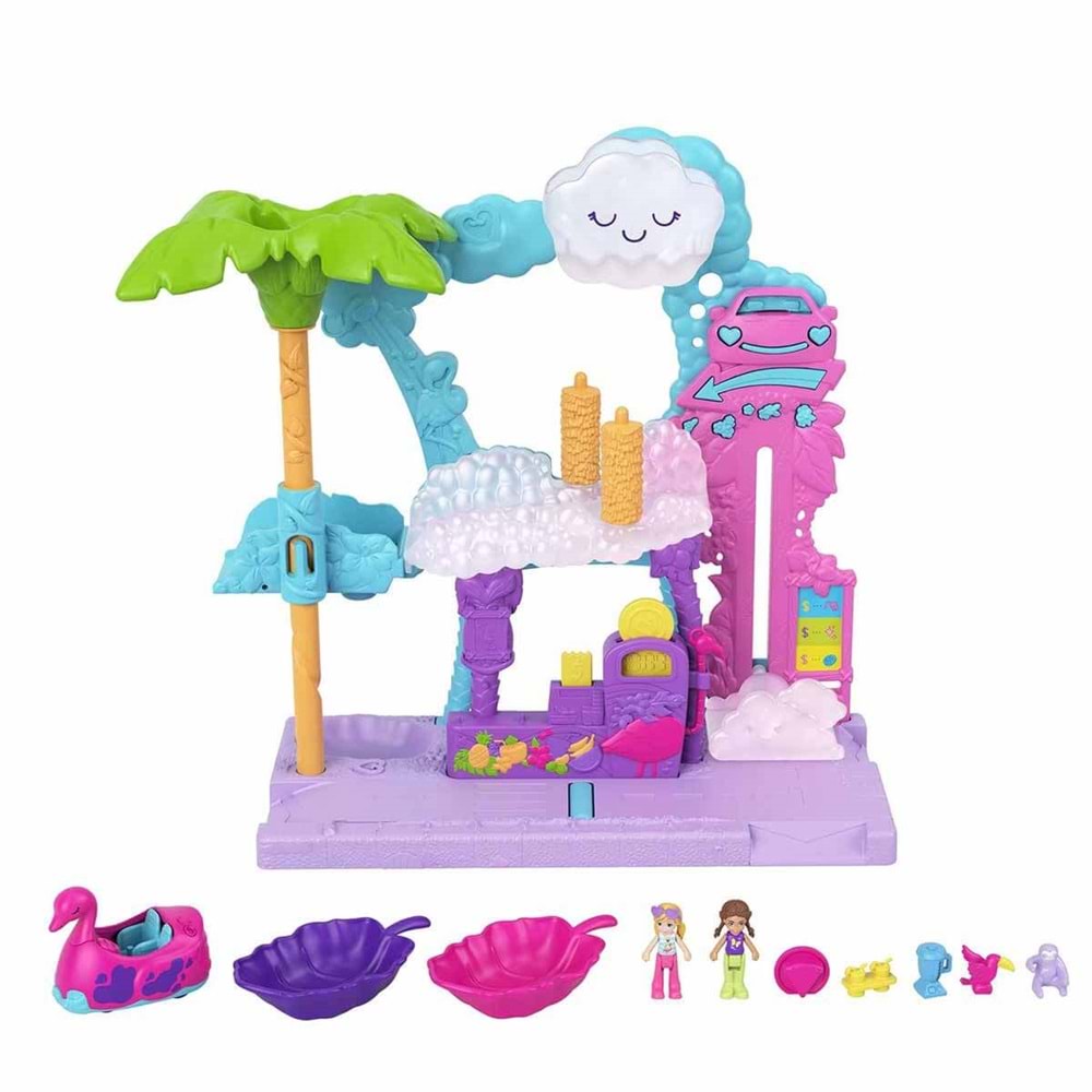 Polly Pocket Flamingo Araba Su Eğlencesi Seti HHJ05