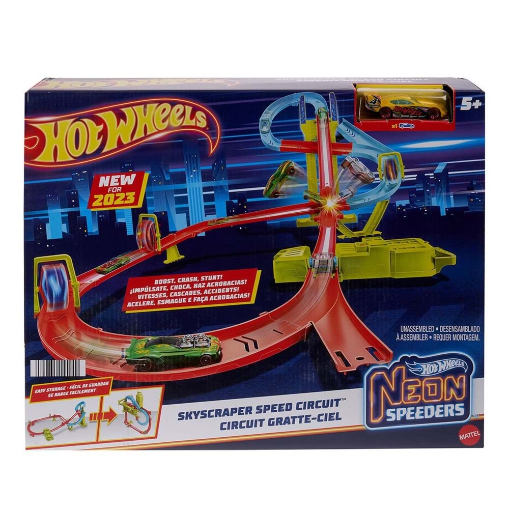 Hot Wheels Neon Yarışlar Çoklu Yarış Heyecanı Pist Seti HPC07