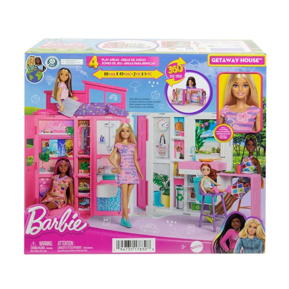 Barbie®'nin Yeni Portatif Evi 2024 (Bebek Dahil) HRJ77