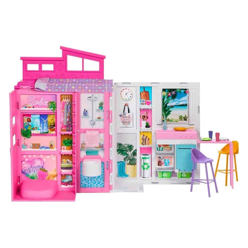 Barbie®'nin Yeni Portatif Evi 2024 (Bebek Dahil) HRJ77