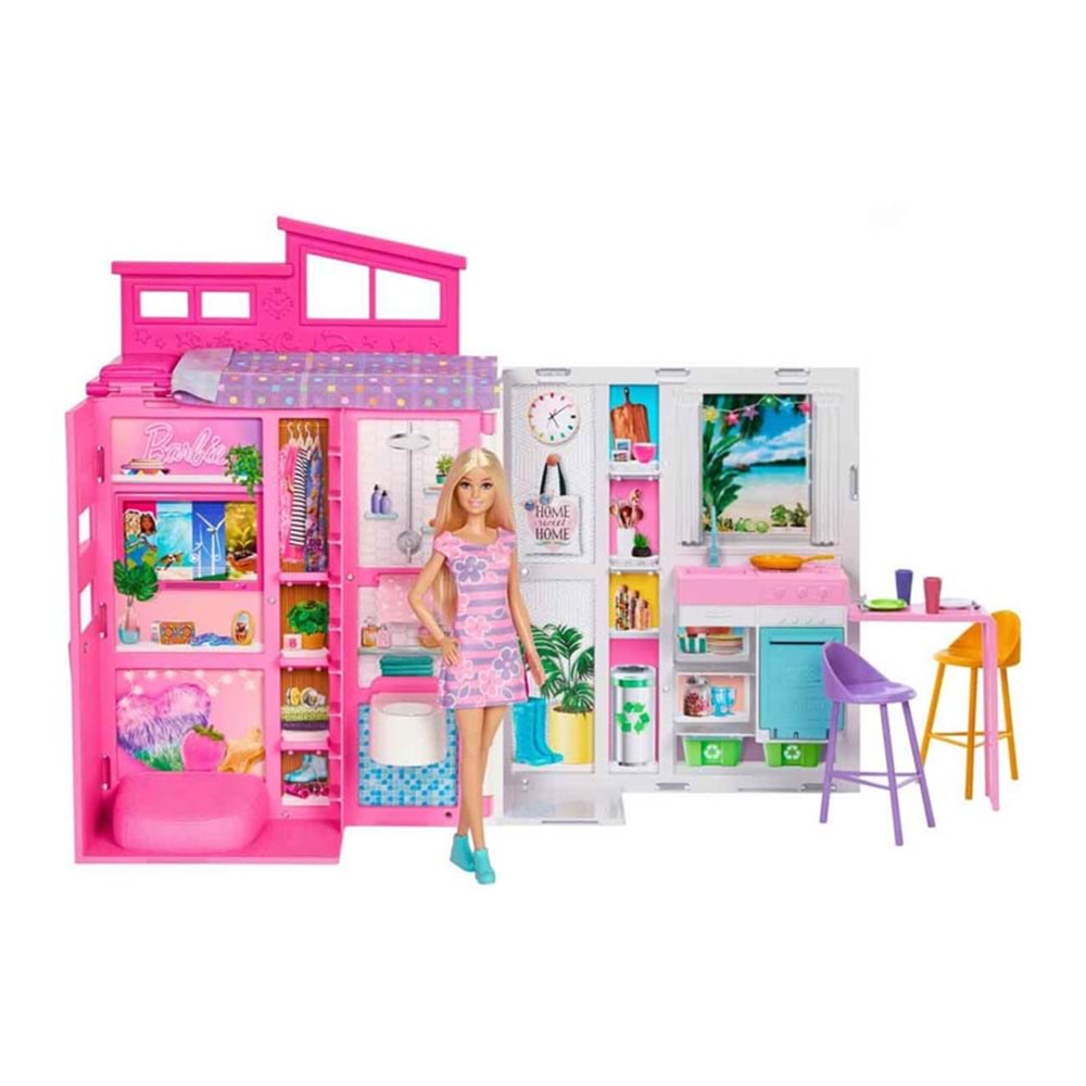 Barbie®'nin Yeni Portatif Evi 2024 (Bebek Dahil) HRJ77