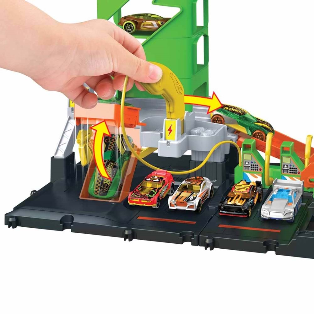 Hot Wheels® Elektrikli Araç Şarj İstasyonu Oyun Seti HTN79