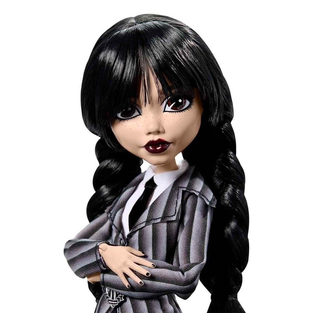 Monster High Koleksiyon - Wednesday Okul Üniformalı Bebek HXJ04