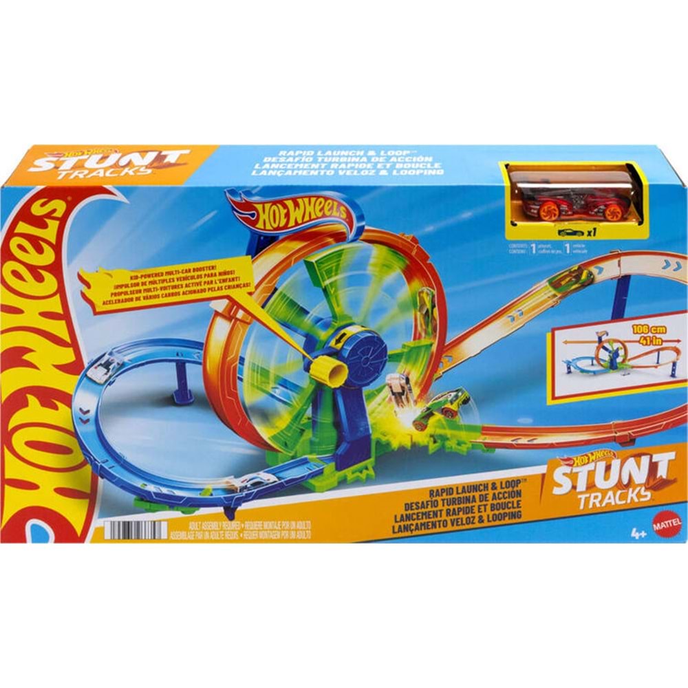 Hot Wheels® Hızlı Fırlatma ve Döngü Parkuru Oyun Seti JBX65