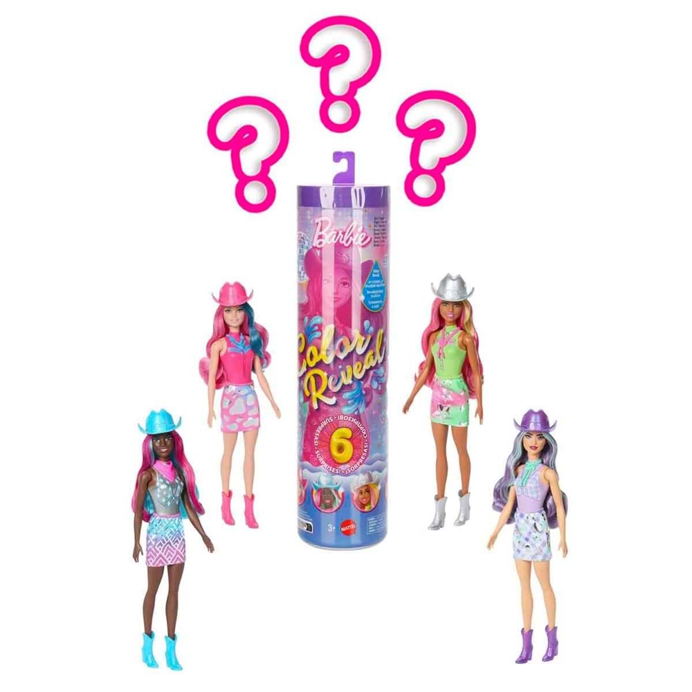 Barbie Color Reveal™ - Renk Değiştiren Sürpriz Barbie Disco Star Serisi JCP01