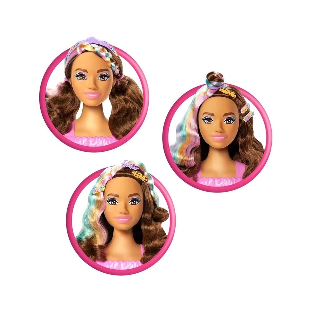 Barbie® Saç Tasarımı Büstü - Kahverengi Saçlı JFG82