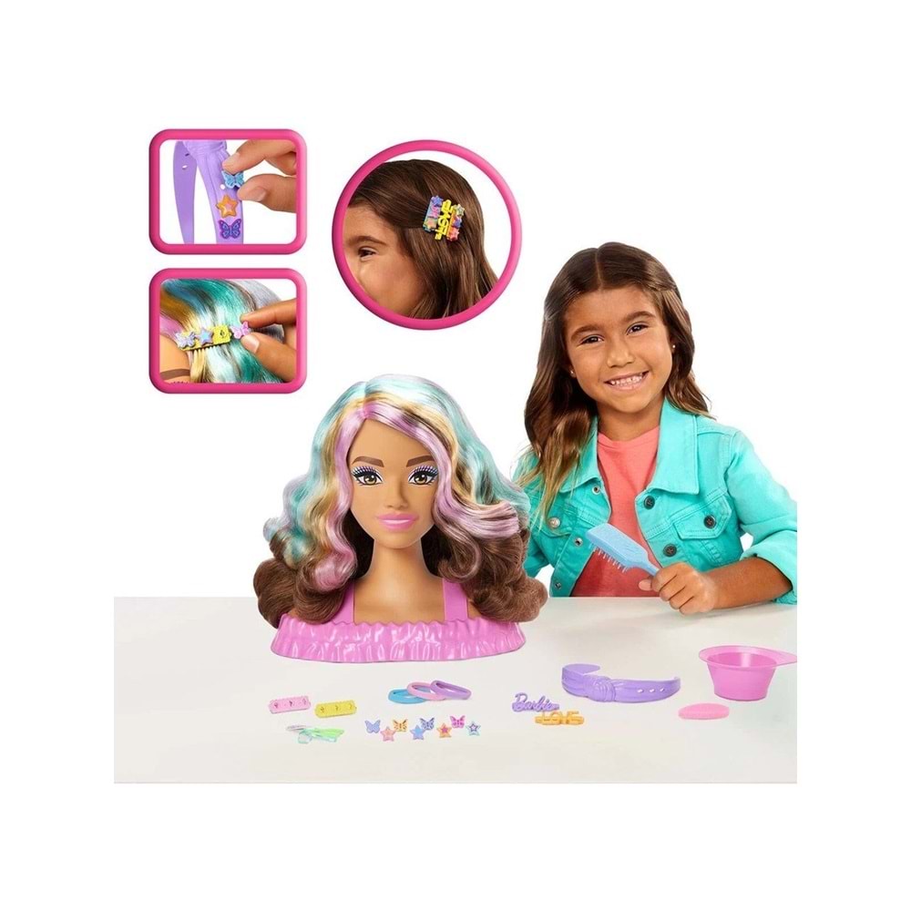 Barbie® Saç Tasarımı Büstü - Kahverengi Saçlı JFG82