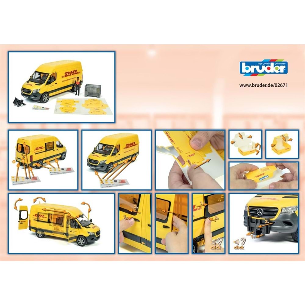 Bruder MB Sprinter DHL Kamyonu + Sürücüsü Br02671