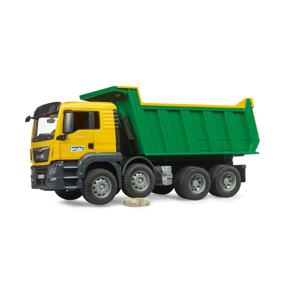 Bruder Man Tgs Damperli Kamyon (Sarı-Yeşil) Br03766