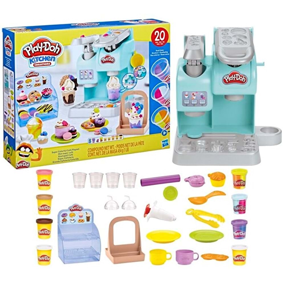 Play-Doh Süper Renkli Kafe Oyun Seti F5836