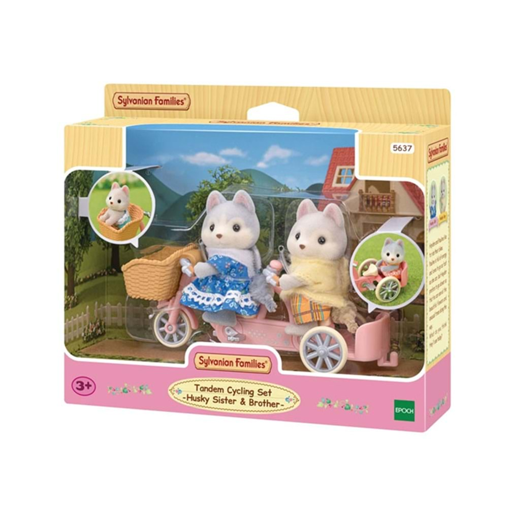 Sylvanian Families Tandem Bisiklet Seti- Husky Kardeşler ESF5637