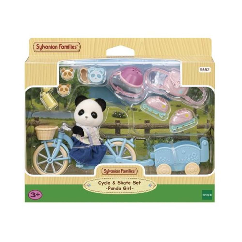 Sylvanian Families Bisiklet ve Paten Seti -Panda Kız ESF5652