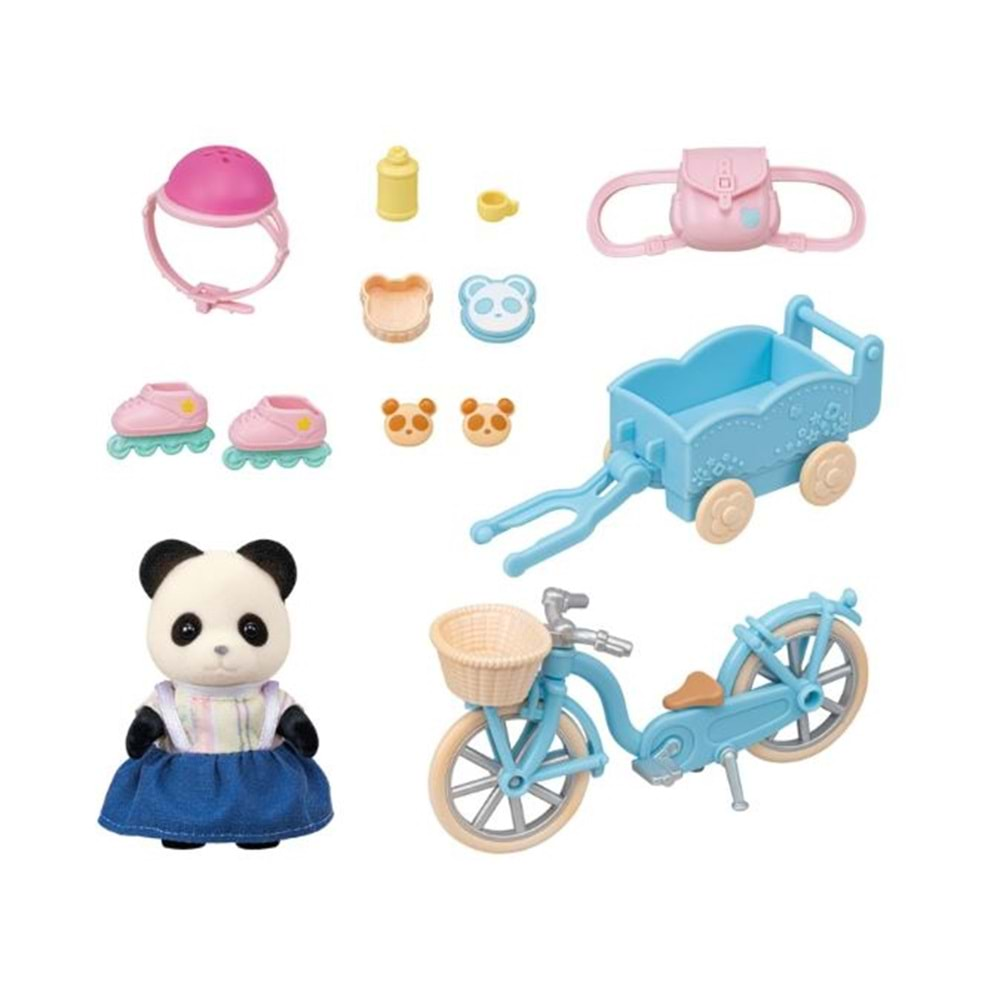 Sylvanian Families Bisiklet ve Paten Seti -Panda Kız ESF5652