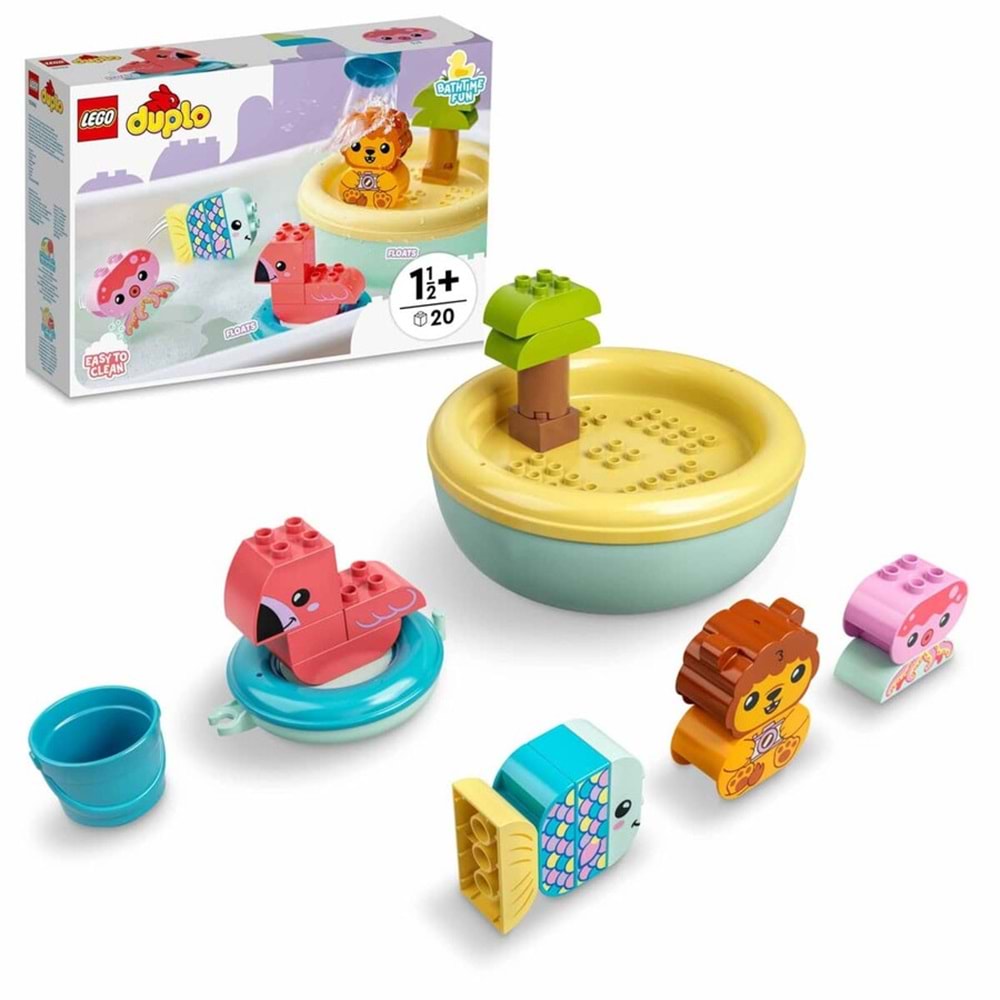 LEGO-10966 DUPLO Banyo Zamanı Eğlencesi: Yüzen Hayvan Adası