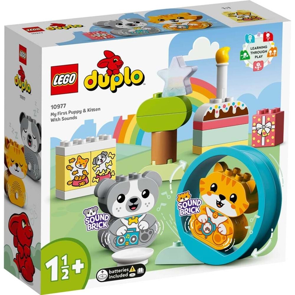 LEGO-10977 DUPLO Sesli İlk Yavru Köpeğim ve Yavru Kedim