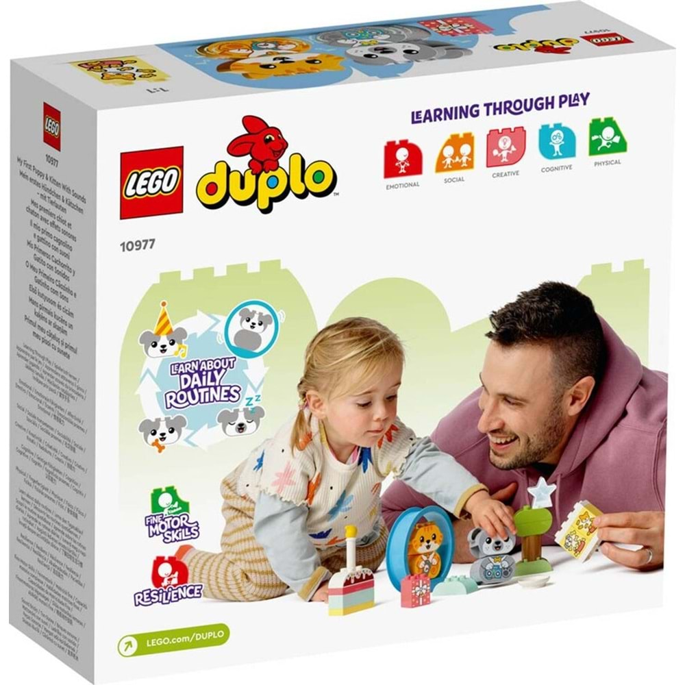 LEGO-10977 DUPLO Sesli İlk Yavru Köpeğim ve Yavru Kedim