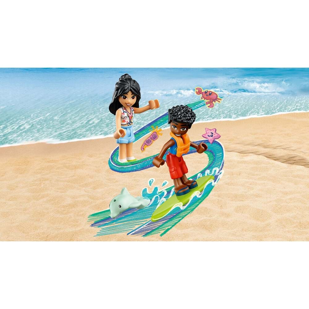 LEGO-41725 Friends Plaj Arabası Eğlencesi