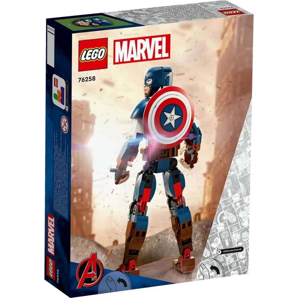 LEGO-76258 Marvel Kaptan Amerika Yapım Figürü