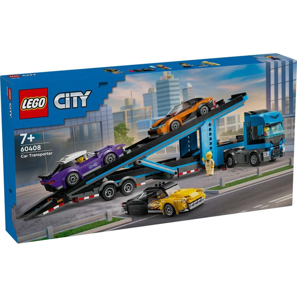 LEGO-60408 City Spor Arabalı Araç Taşıma Kamyonu