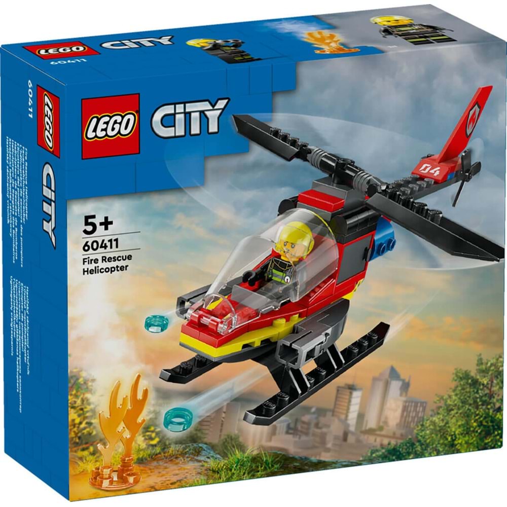 LEGO-60411 City İtfaiye Kurtarma Helikopteri