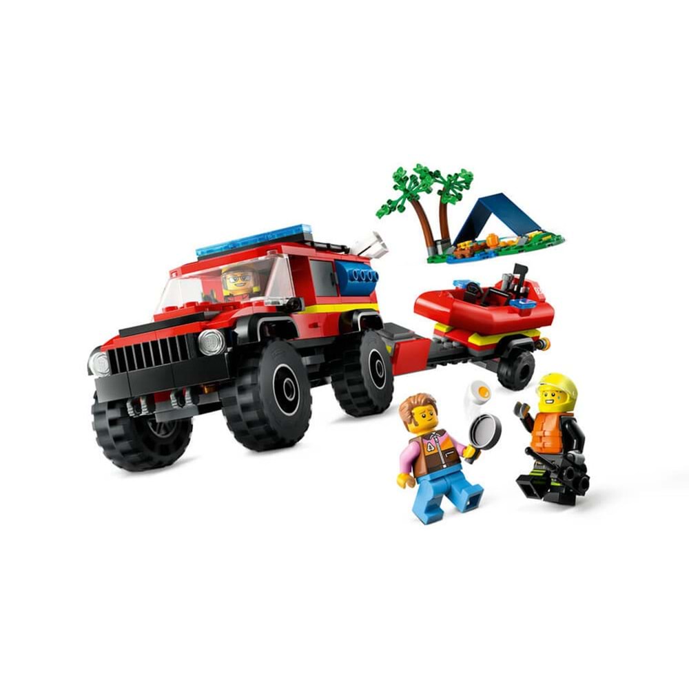 LEGO-60412 City 4x4 Kurtarma Botlu İtfaiye Kamyonu