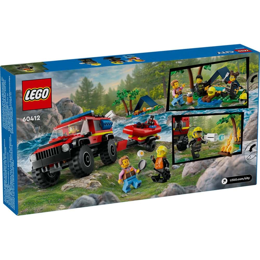 LEGO-60412 City 4x4 Kurtarma Botlu İtfaiye Kamyonu