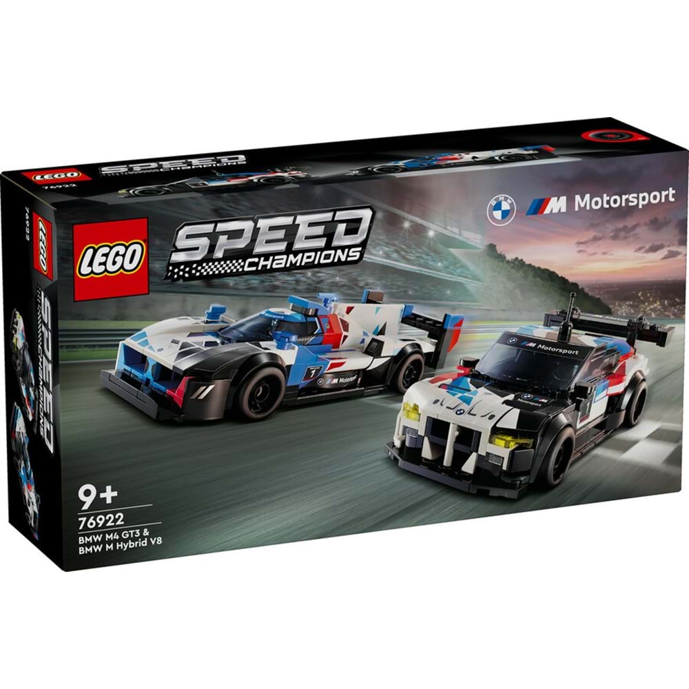 LEGO-76922 Speed Champions BMW M4 GT3 ve BMW M Hybrid V8 Yarış Arabaları