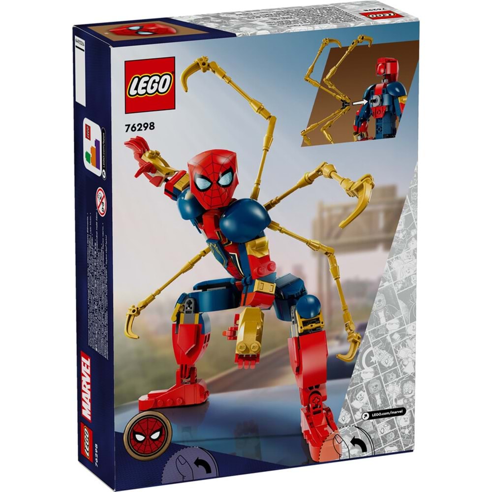 LEGO-76298 Marvel Iron Örümcek Adam Yapım Figürü