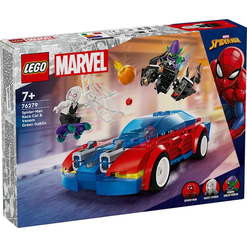 LEGO-76279 Marvel Örümcek Adam Yarış Arabası ve Venom Green Goblin