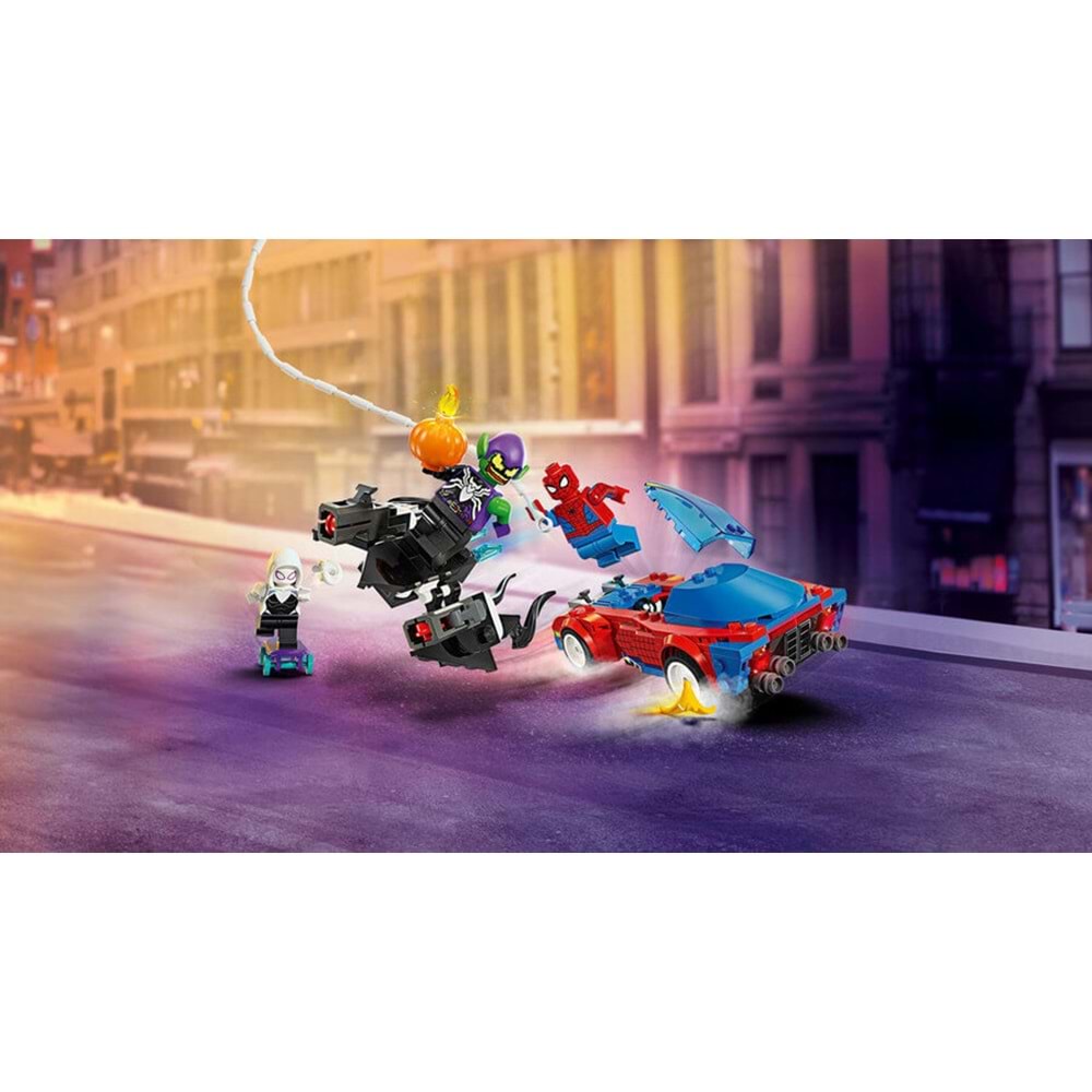 LEGO-76279 Marvel Örümcek Adam Yarış Arabası ve Venom Green Goblin
