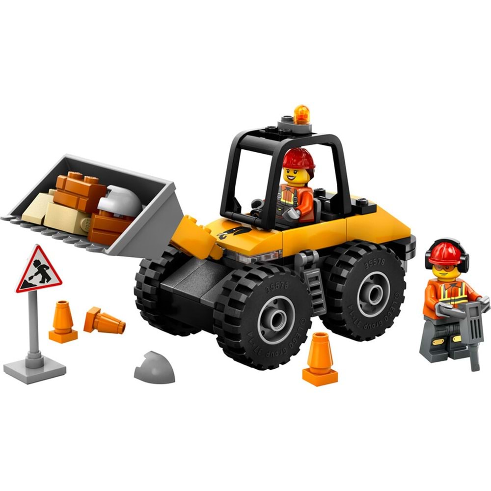 LEGO-60450 City Sarı Tekerlekli İnşaat Yükleyicisi