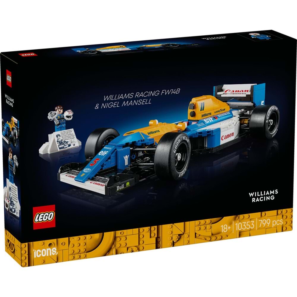 LEGO-10353 Icons Williams Racing FW14B ve Nigel Mansell