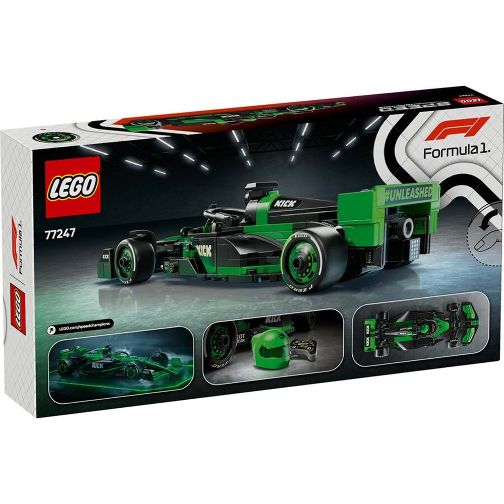 LEGO-77247 Speed Champions KICK Sauber F1® Team C44 Yarış Arabası