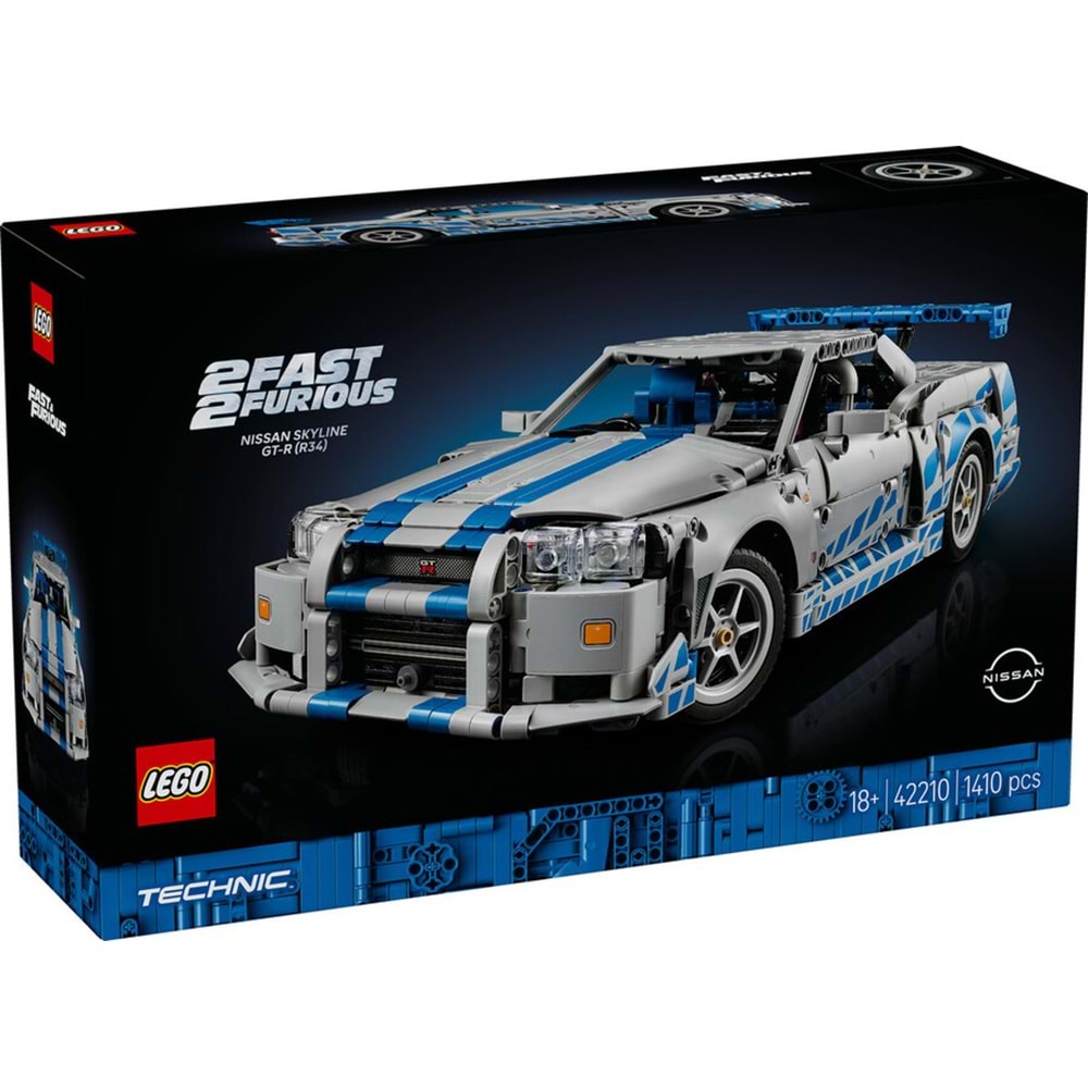 LEGO-42210 Technic Daha Hızlı Daha Öfkeli Nissan Skyline GT-R (R34) Araba