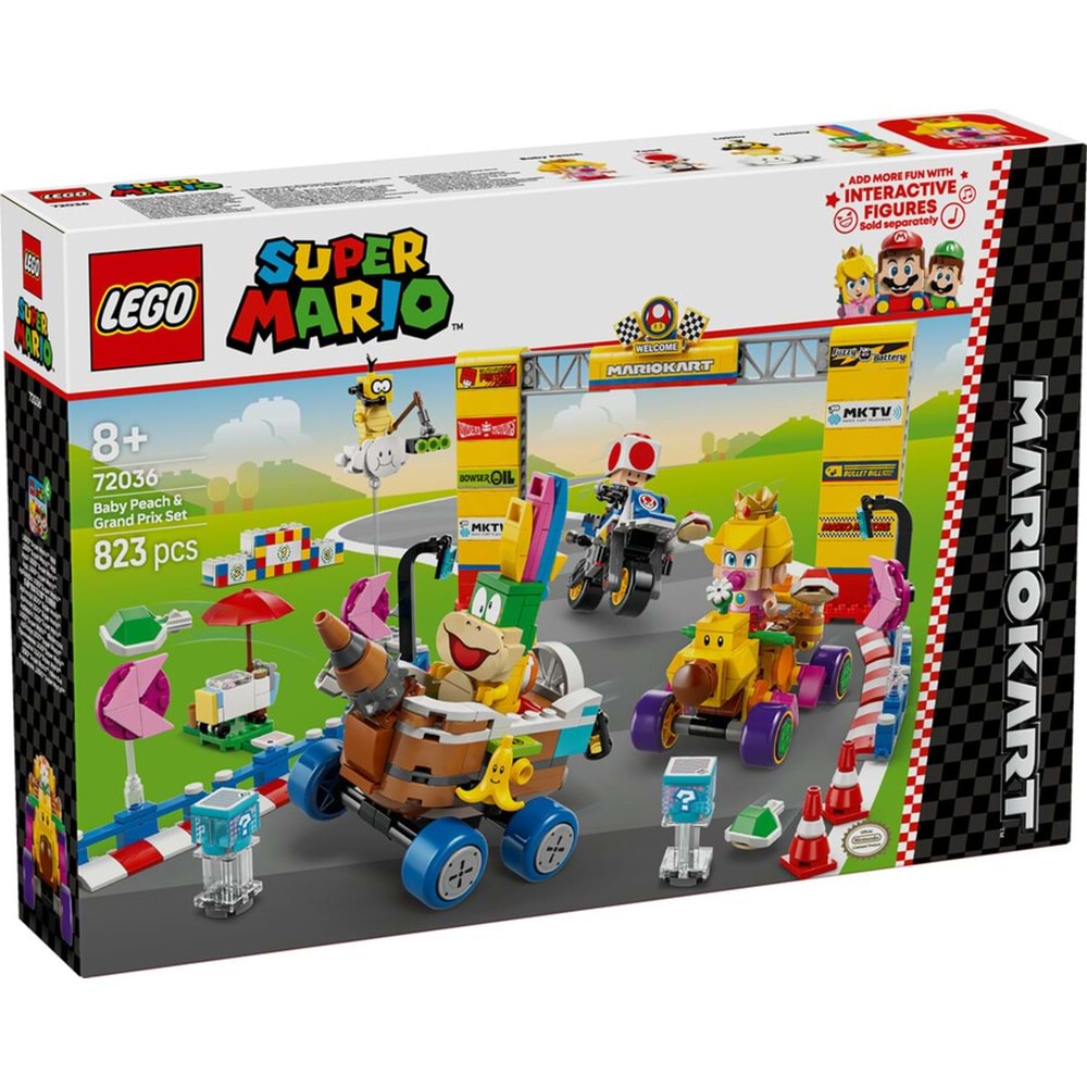 LEGO-72036 Super Mario Mario Kart™ – Baby Peach ve Grand Prix Seti