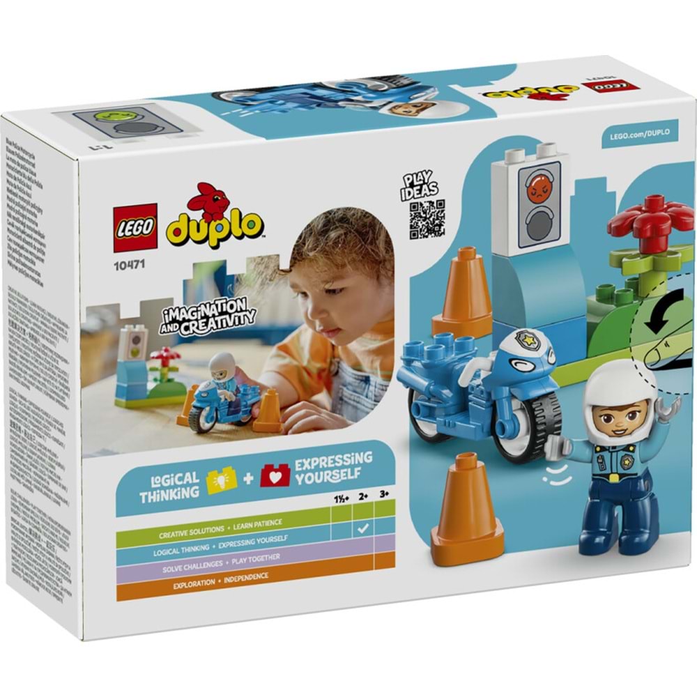 LEGO-10471 DUPLO® Mavi Polis Motosikleti