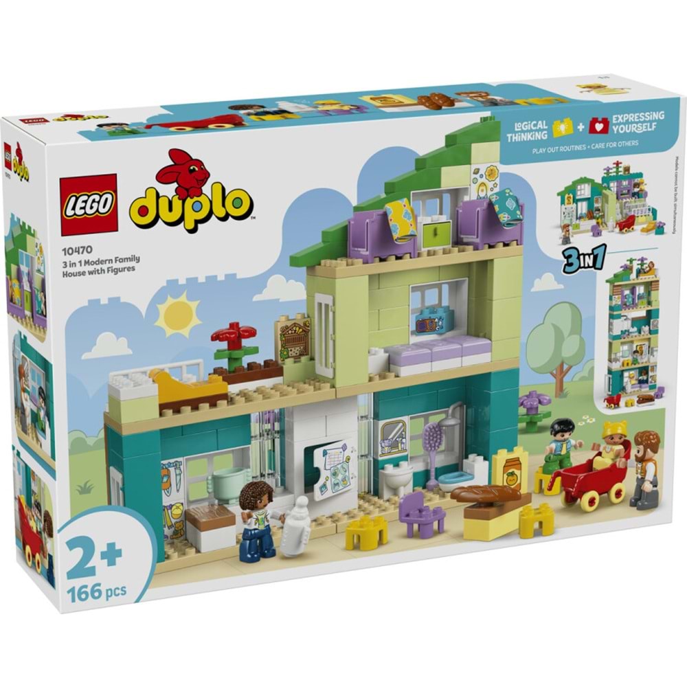 LEGO-10470 DUPLO® 3’ü 1 Arada Figürlü Modern Aile Evi
