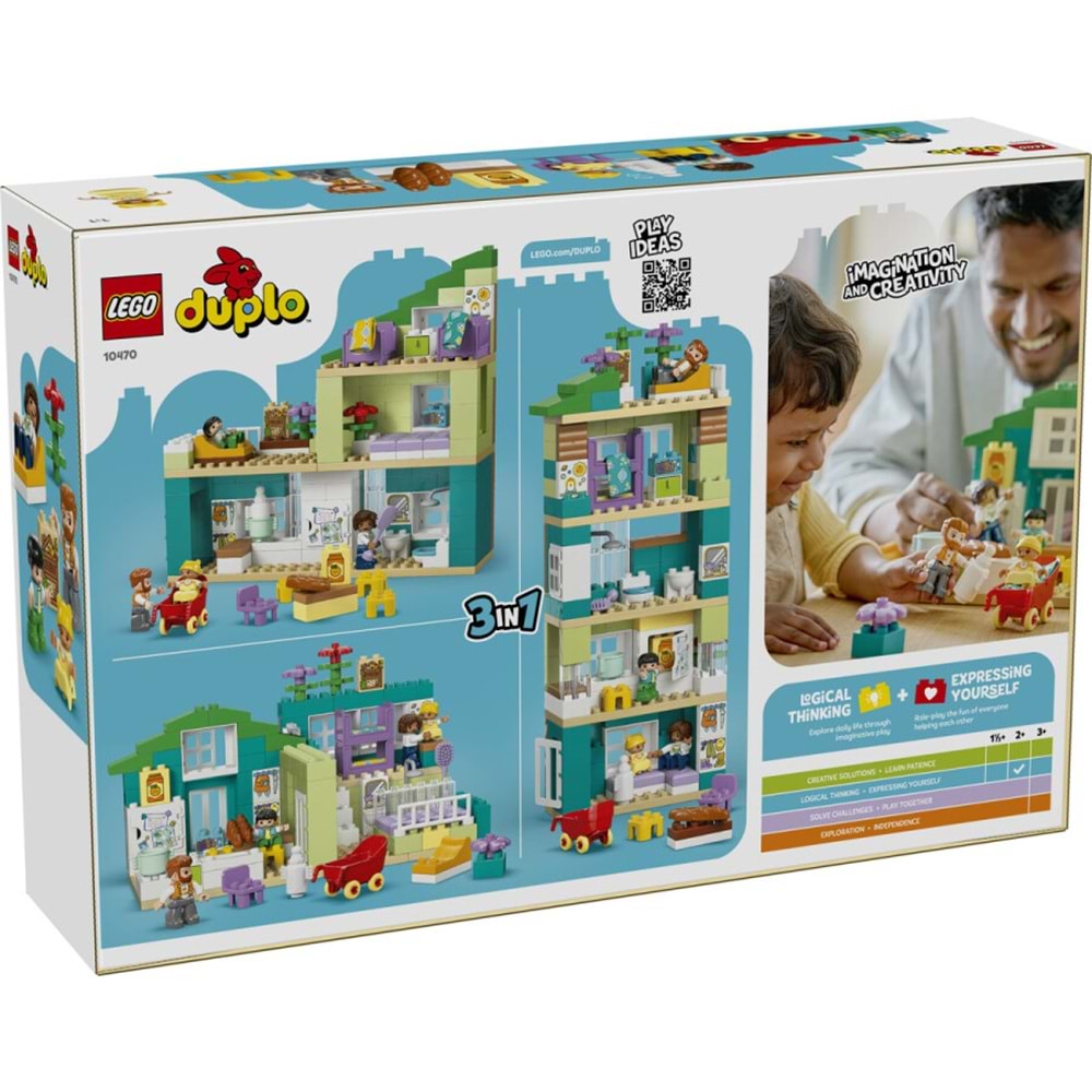 LEGO-10470 DUPLO® 3’ü 1 Arada Figürlü Modern Aile Evi