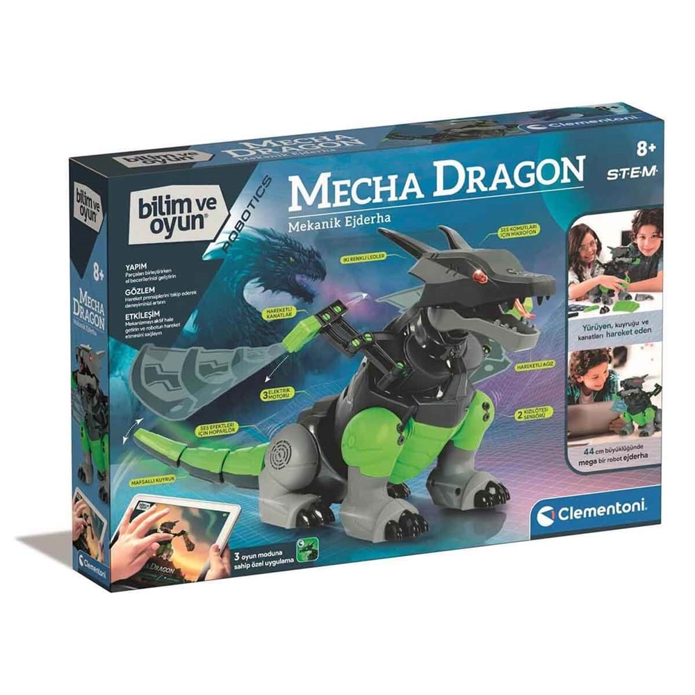 Clementoni-64326 Robotik Laboratuvarı Mecha Dragon