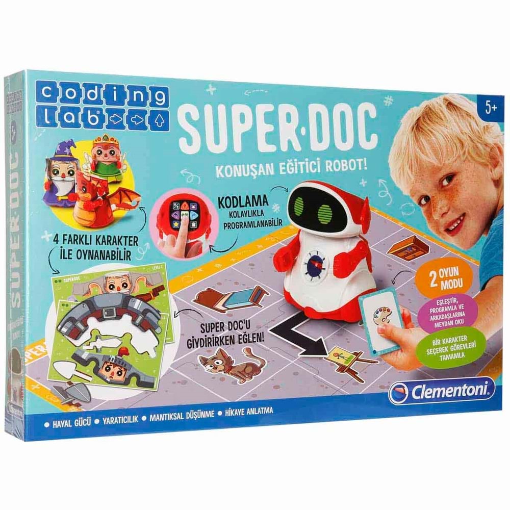 Clementoni-64960 Süper Doc Eğitici Konuşan Robot