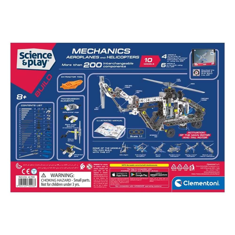 Clementoni-75028TR Mekanik Laboratuvarı Uçaklar ve Helikopterler