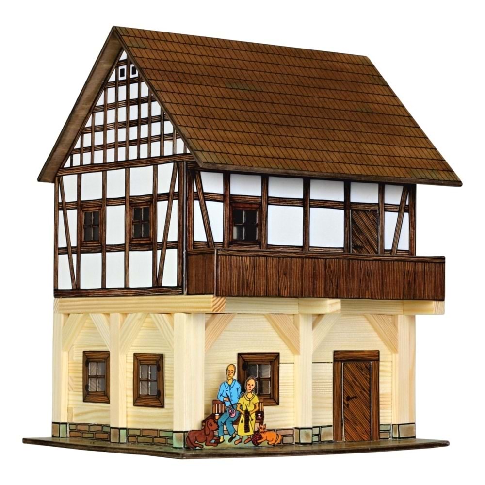 WALACHIA-W37 2 KATLI EV AHŞAP HOBİ KİTİ 115 PARÇA MK-W37