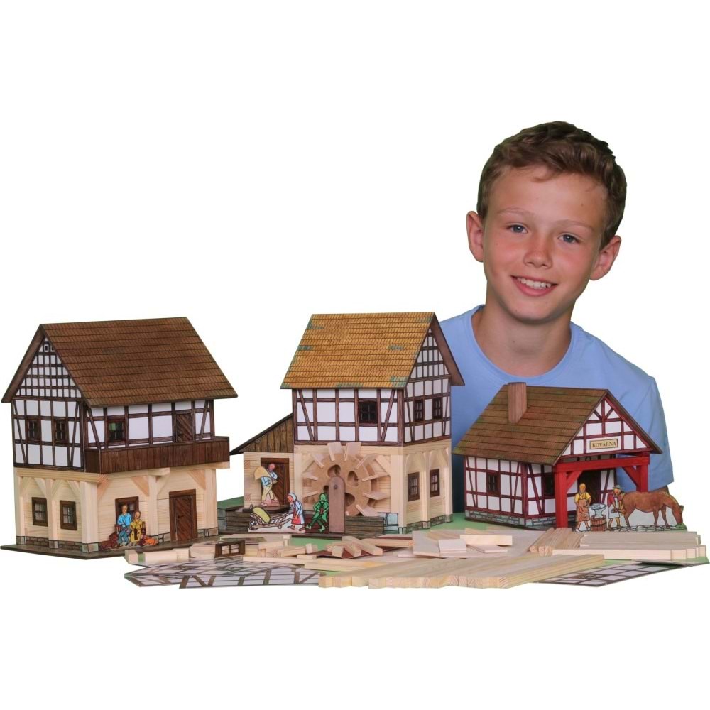 WALACHIA-W37 2 KATLI EV AHŞAP HOBİ KİTİ 115 PARÇA MK-W37
