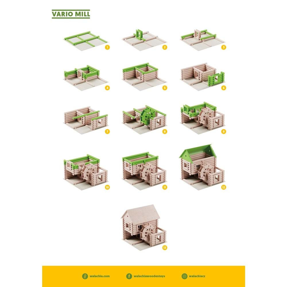 WALACHIA-W49 VARIO MILL AHŞAP HOBİ KİTİ 122 PARÇA MK-W49