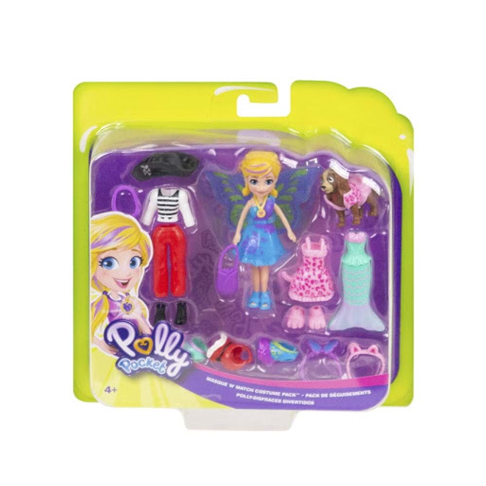 Polly Pocket ve Hayvan Dostu Kostüm Giyiyor Oyun Seti GDM15