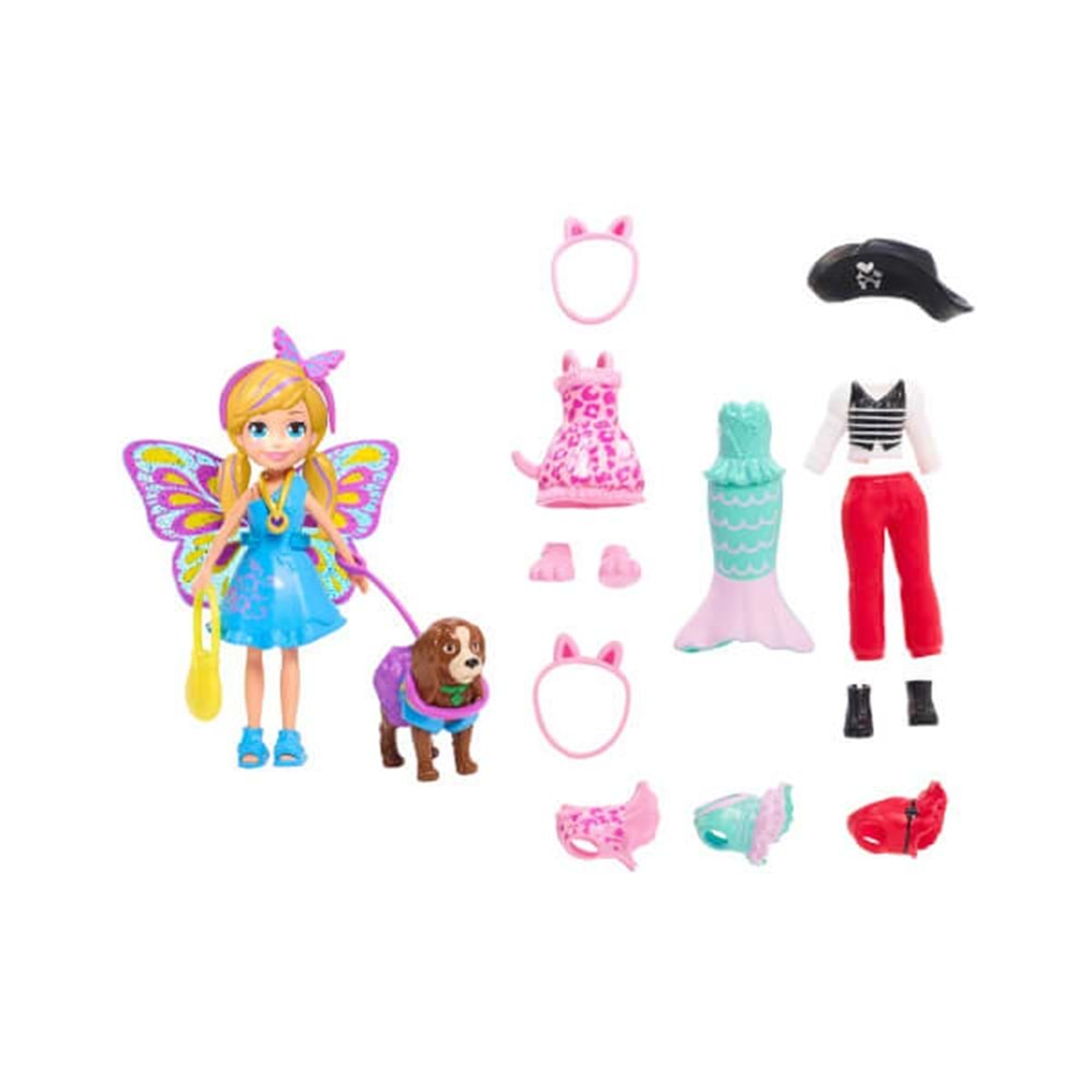 Polly Pocket ve Hayvan Dostu Kostüm Giyiyor Oyun Seti GDM15