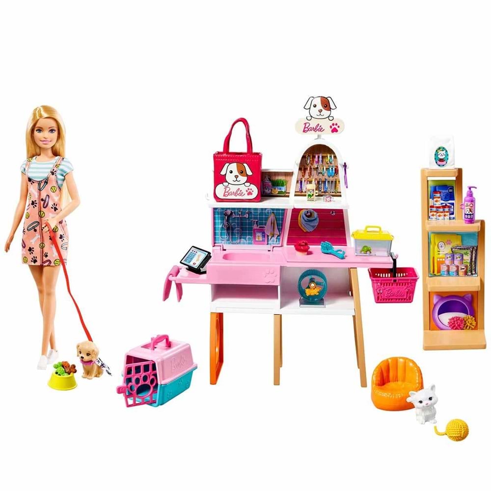Barbie® ve Evcil Hayvan Dükkanı Oyun Seti GRG90